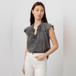 Rails Charcoal Acid Wash Ruthie Top NEW w/tags